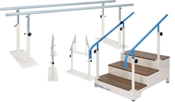 昇降練習用階段、平行棒、姿勢矯正鏡　等